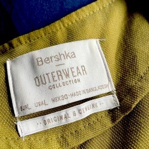 Army Green Bershka Cropped Jacket